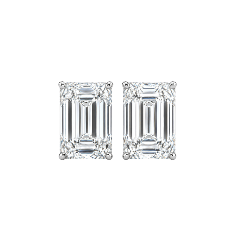 Emerald Cut Studs