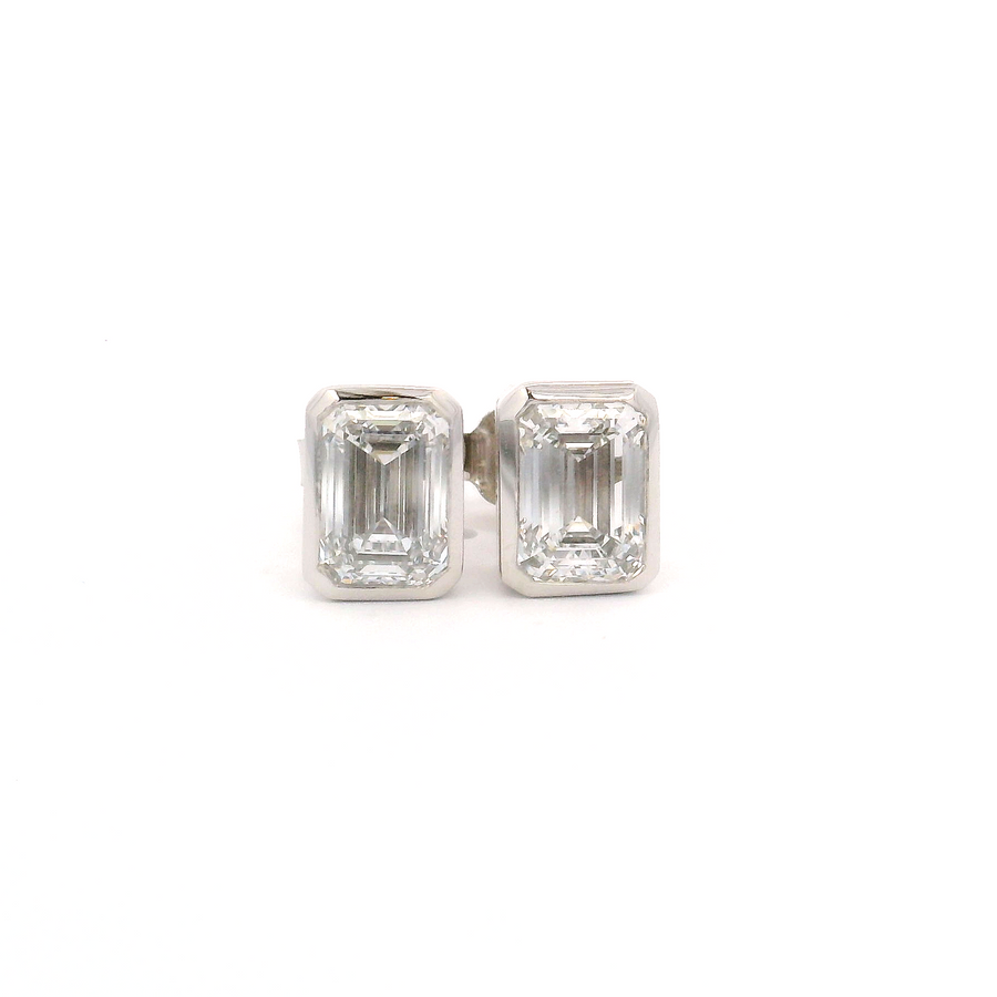 Emerald Cut Studs