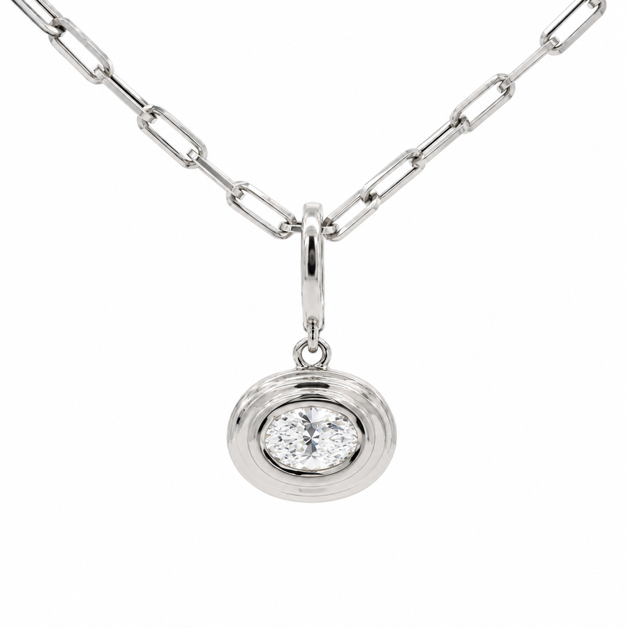 TRIPLE BEZEL white gold Pendant