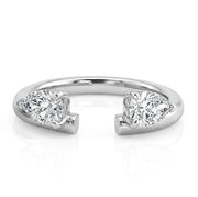 Pear diamonds double-ring