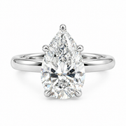 Pear diamonds double-ring